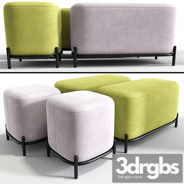 Pawai square pouf 2 3dsmax Download - thumbnail 1