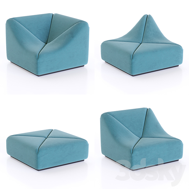 PIERRE PAULIN – DUNE SOFA 3ds Max - thumbnail 1