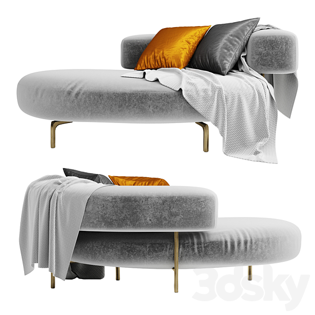 Piet Boon Ella Sofa Longchair 3DSMax File - thumbnail 1