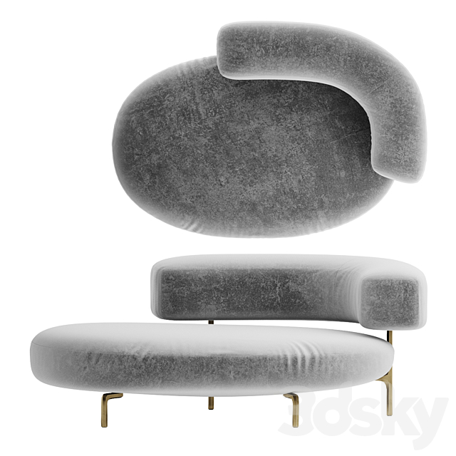 Piet Boon Ella Sofa Longchair 3DSMax File - thumbnail 2