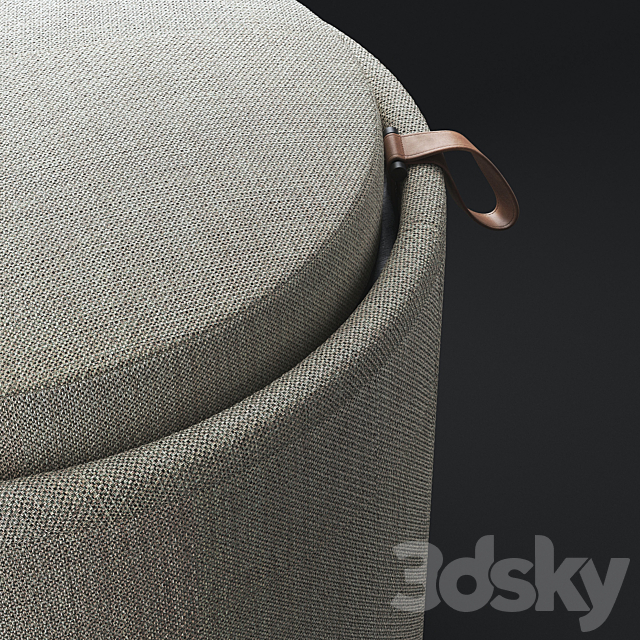 PILL | Fabric pouf 3DS Max Model - thumbnail 3