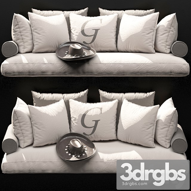 Pillows for french window №1 2 3dsmax Download - thumbnail 1