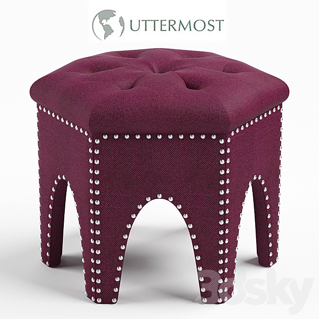 Pippa Purple Small Stool 3DSMax File - thumbnail 1