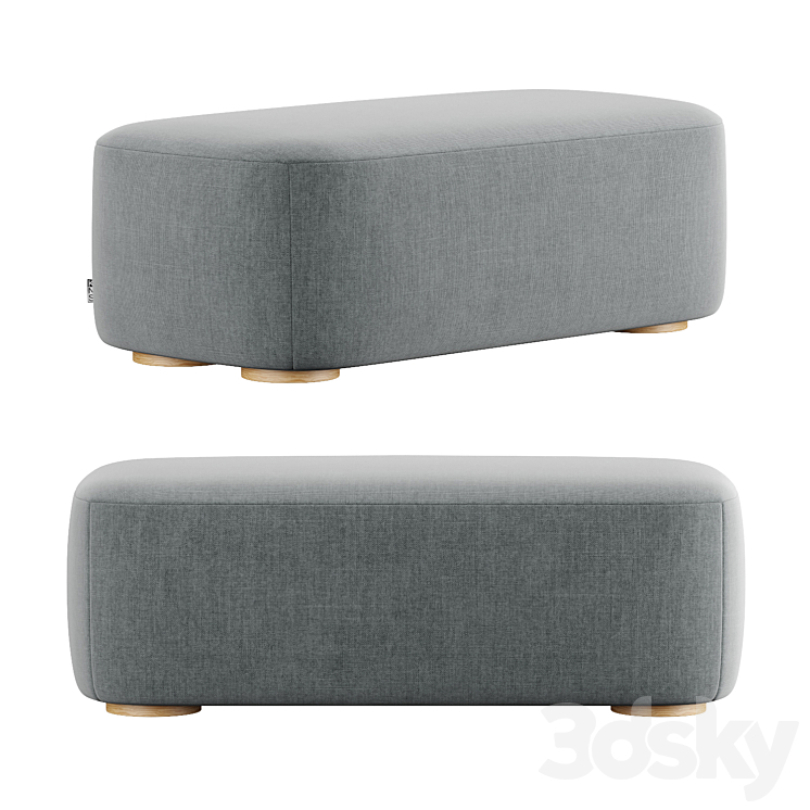 Polar Lounge Bench 3DS Max Model - thumbnail 1