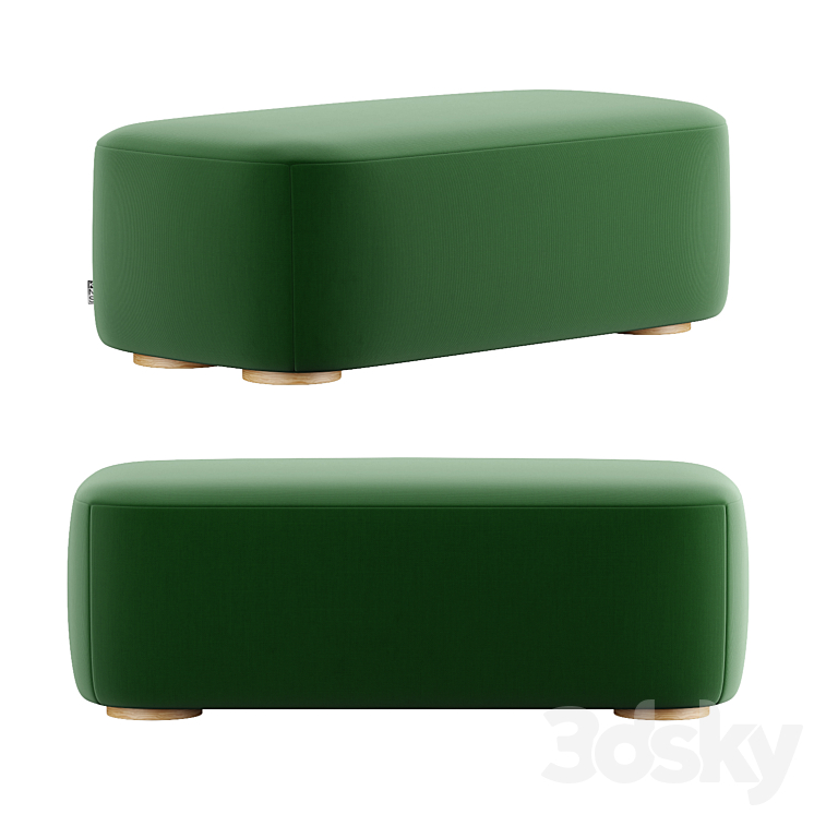 Polar Lounge Bench 3DS Max Model - thumbnail 2