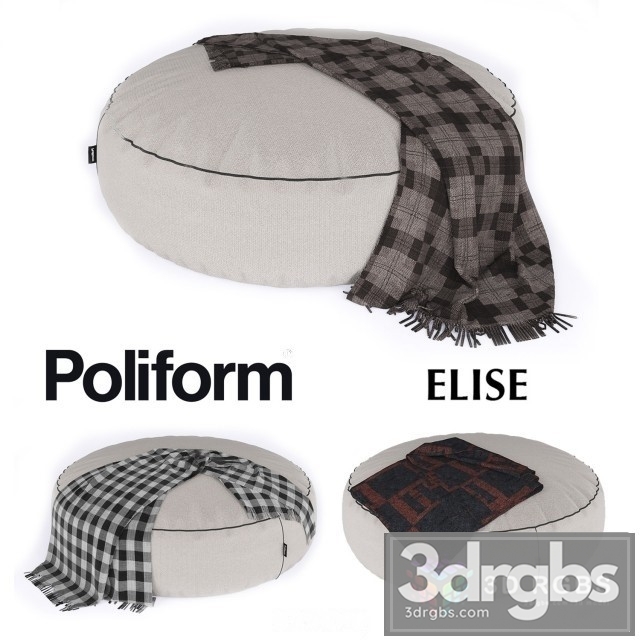 Poliform Elise Pouf 3dsmax Download - thumbnail 1