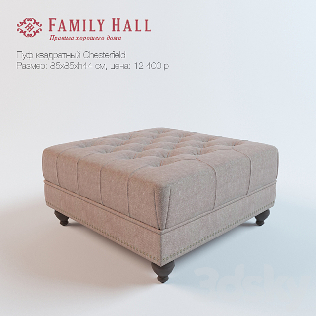 Poof Family Hall. Chesterfield 3DSMax File - thumbnail 1