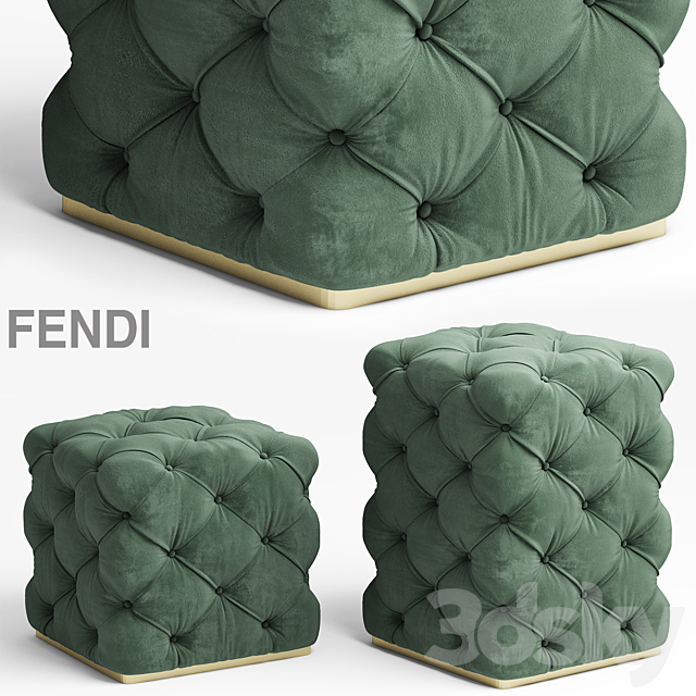 Poof fendi Kubus Ottoman 3DSMax File - thumbnail 1