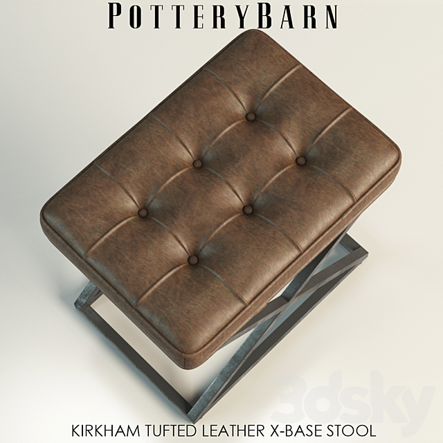 Poof Pottery Barn 3DS Max Model - thumbnail 2