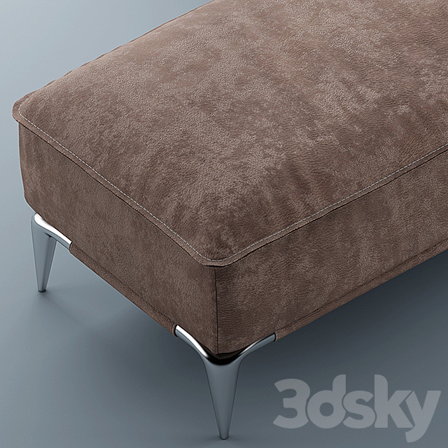 Poof rochebobois POUF RECTANGULAIRE ELLICA 3DSMax File - thumbnail 3