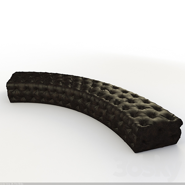 Poof semicircular 3DS Max Model - thumbnail 2