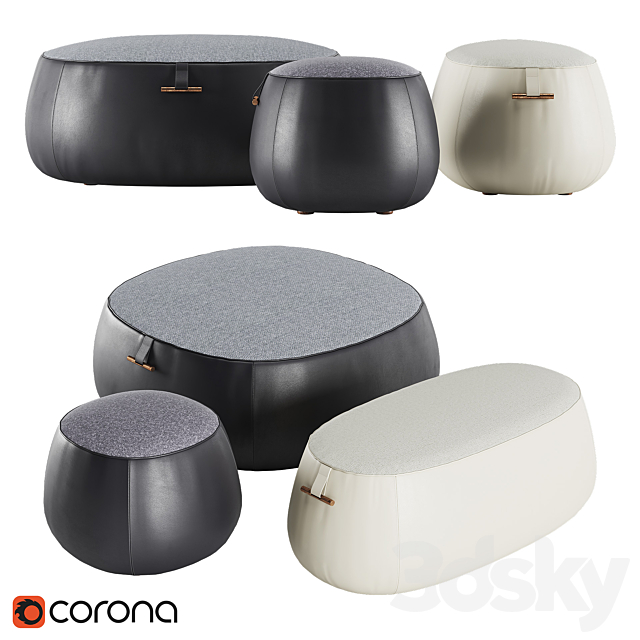 Porada Logam poufs 3DSMax File - thumbnail 1