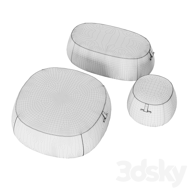 Porada Logam poufs 3DSMax File - thumbnail 3