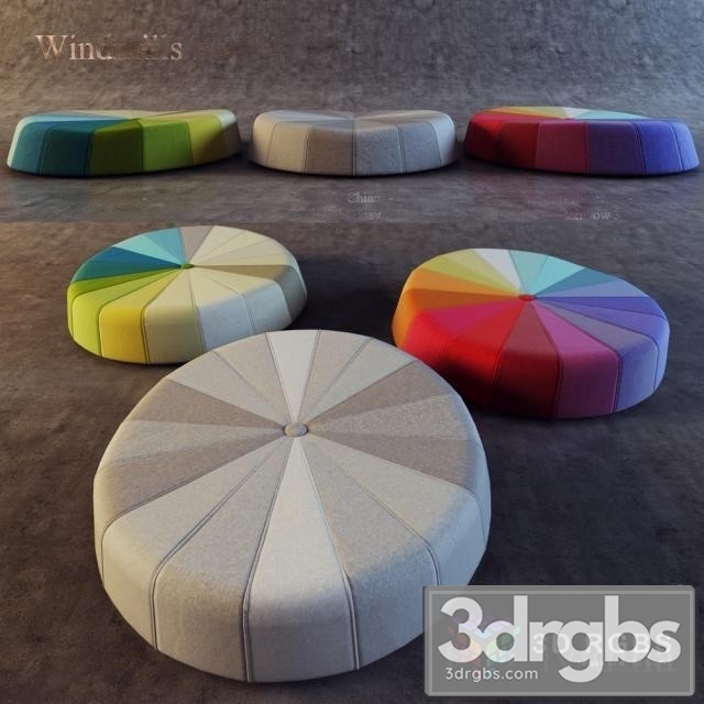 Pouf 180 cm Windmills 3dsmax Download - thumbnail 1