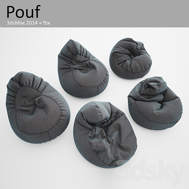 Pouf 3DS Max Model - thumbnail 2