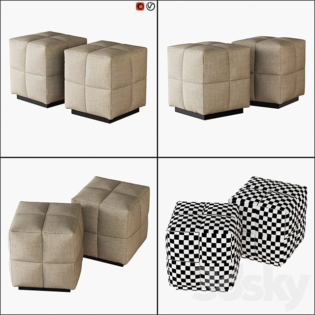 Pouf Bonaldo Squaring 3DSMax File - thumbnail 1