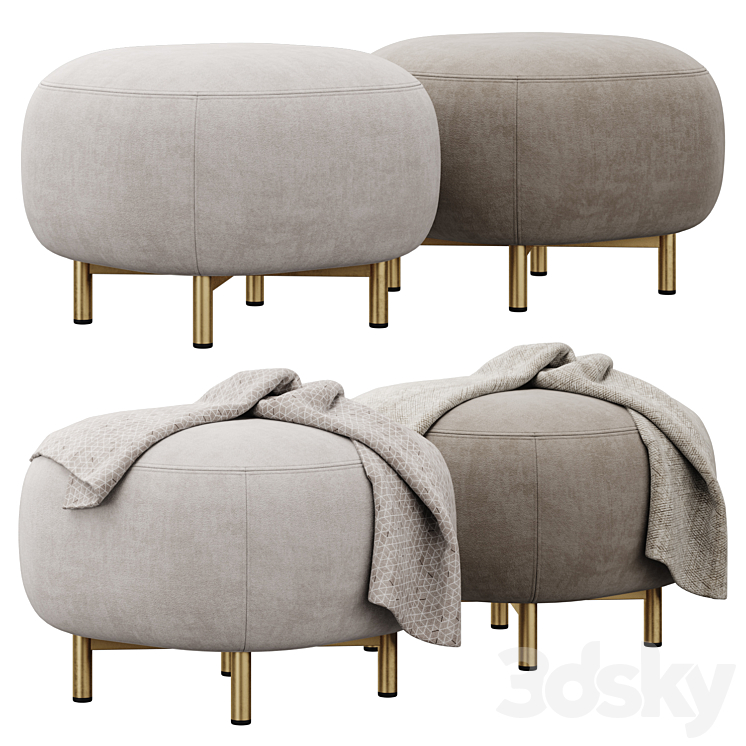 Pouf Buddy 550mm 3DS Max Model - thumbnail 1