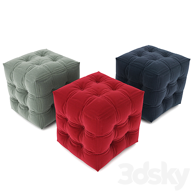 Pouf collection 01 3ds Max - thumbnail 2