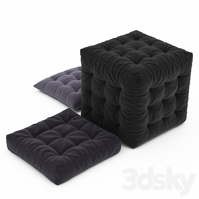 Pouf collection 14 3DSMax File - thumbnail 1