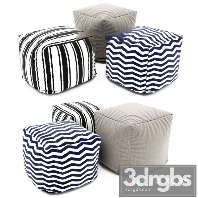 Pouf Collection 7 3dsmax Download - thumbnail 1