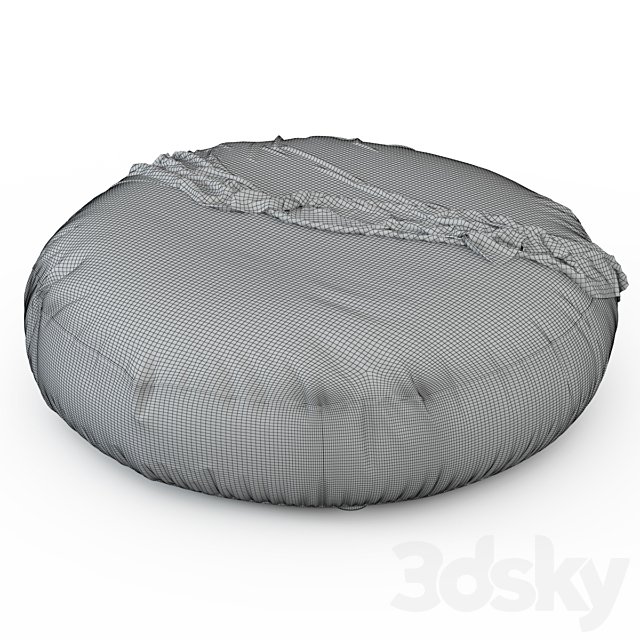 Pouf Elise 3DS Max Model - thumbnail 3