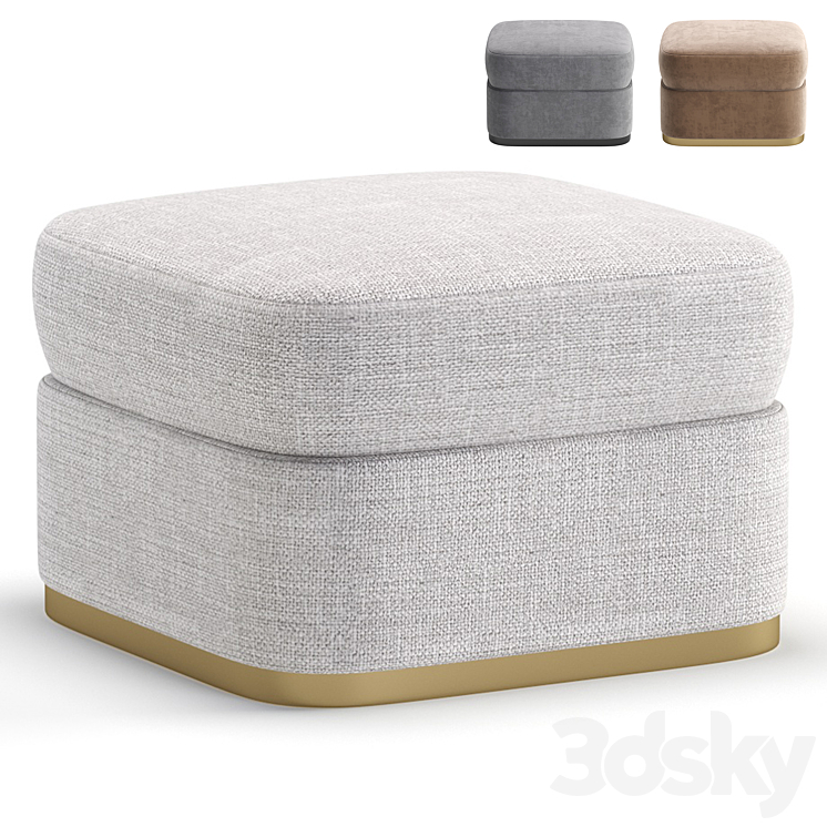 Pouf JESSICA by Cazarina Interiors 3 Colors Version\/Пуф джессика 3DS Max Model - thumbnail 1