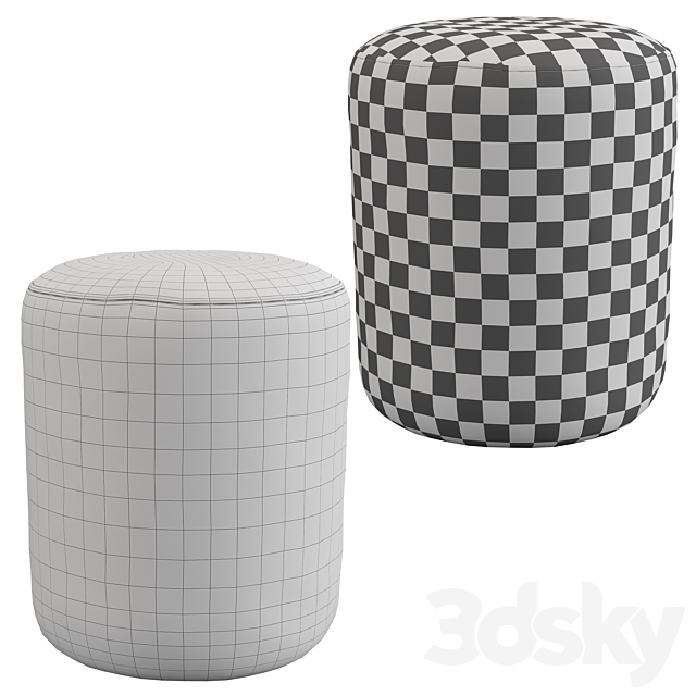 Pouf Lenou 3DS Max Model - thumbnail 5