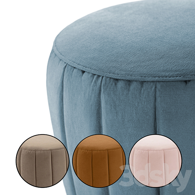 Pouf LEONE 3DS Max Model - thumbnail 2