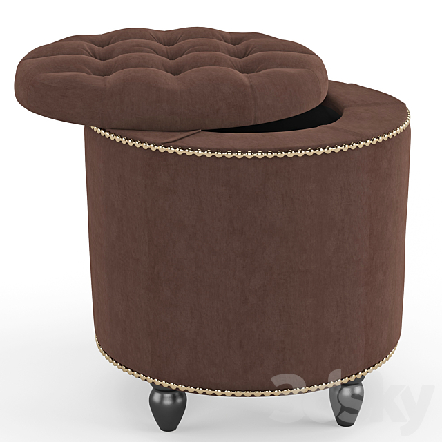 Pouf Leset Classic 3DS Max Model - thumbnail 3