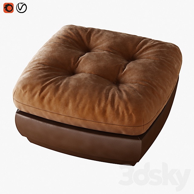 Pouf Malibu 3DSMax File - thumbnail 1