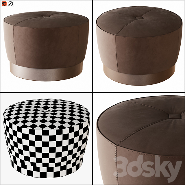 Pouf Minotti Jacques 3ds Max - thumbnail 1