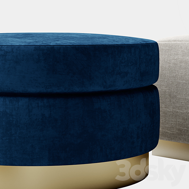 Pouf ONE MEBEL 3DS Max Model - thumbnail 2