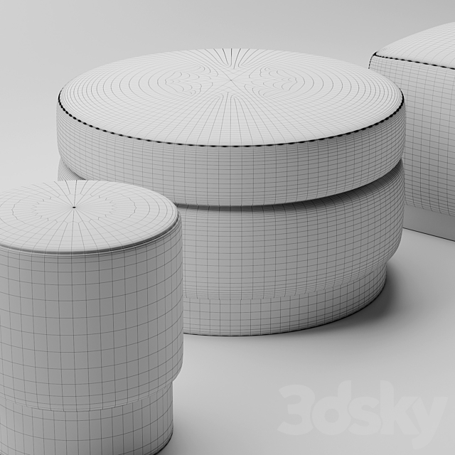 Pouf ONE MEBEL 3DS Max Model - thumbnail 3