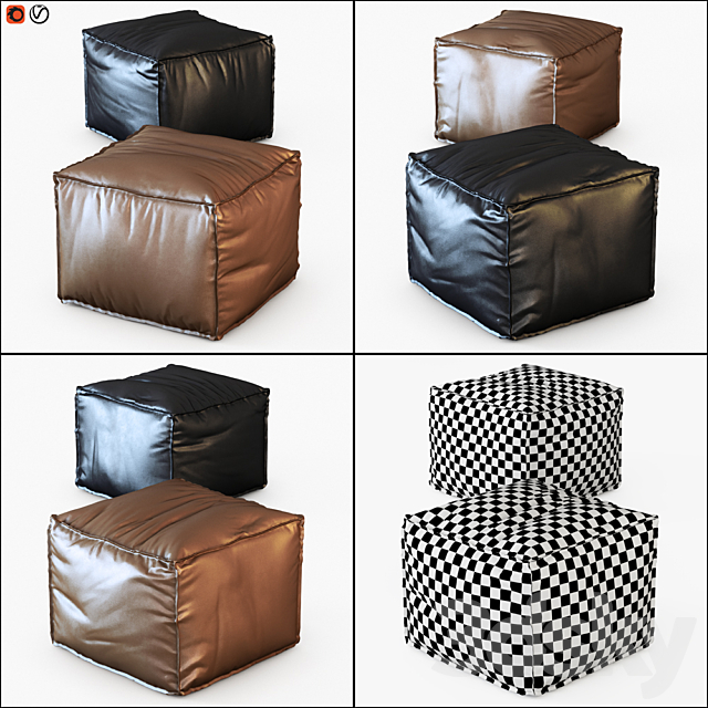 Pouf Skorzana 3DSMax File - thumbnail 1