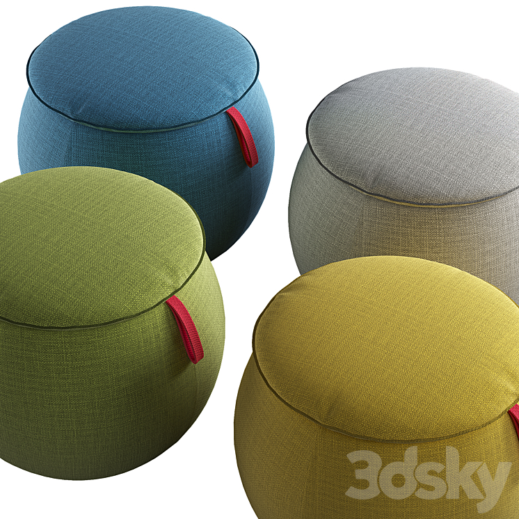 Pouf SNOWPOUF by Caimi Brevetti 3DS Max Model - thumbnail 2