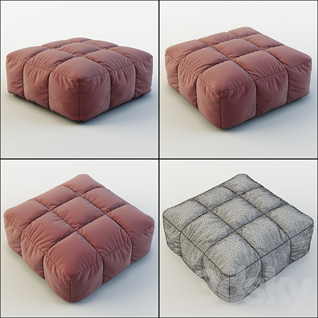 Pouf Strips Arflex 3ds Max - thumbnail 2