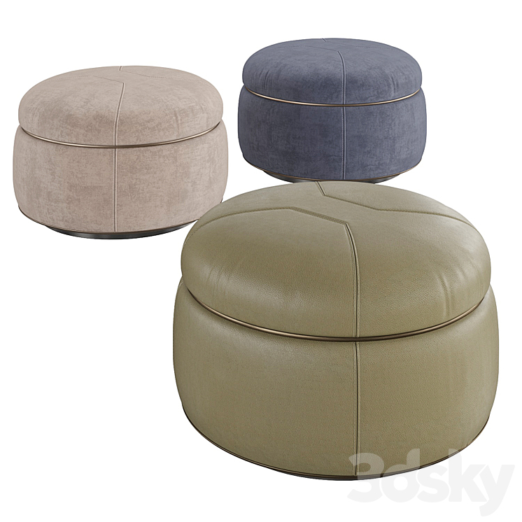 Pouf Tuffet 3DS Max Model - thumbnail 2