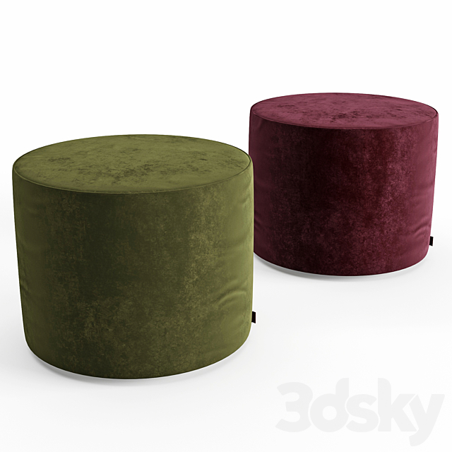 Pouf vinci 3DS Max Model - thumbnail 2