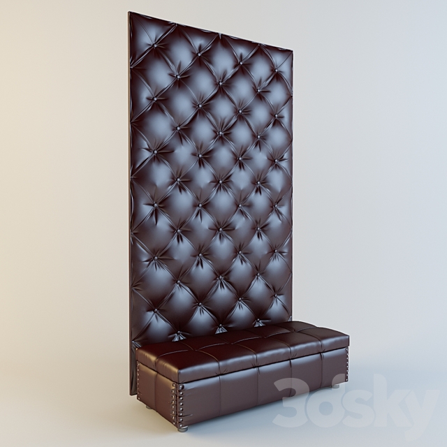 Pouf wall padding 3DS Max Model - thumbnail 1