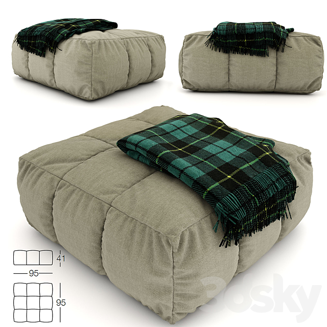 pouf_and_plaid 3DSMax File - thumbnail 1