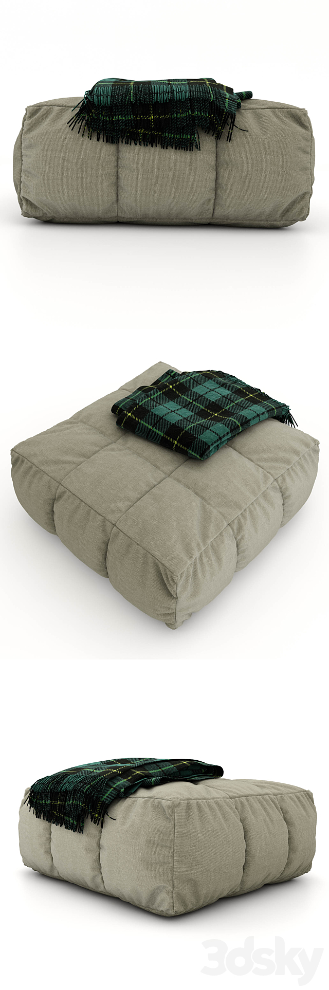 pouf_and_plaid 3DSMax File - thumbnail 2