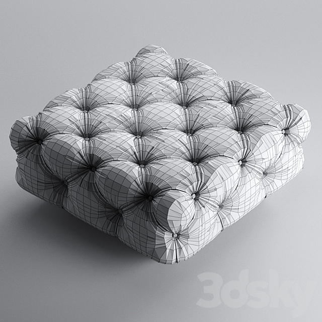 Pouf_capitone 3ds Max - thumbnail 3