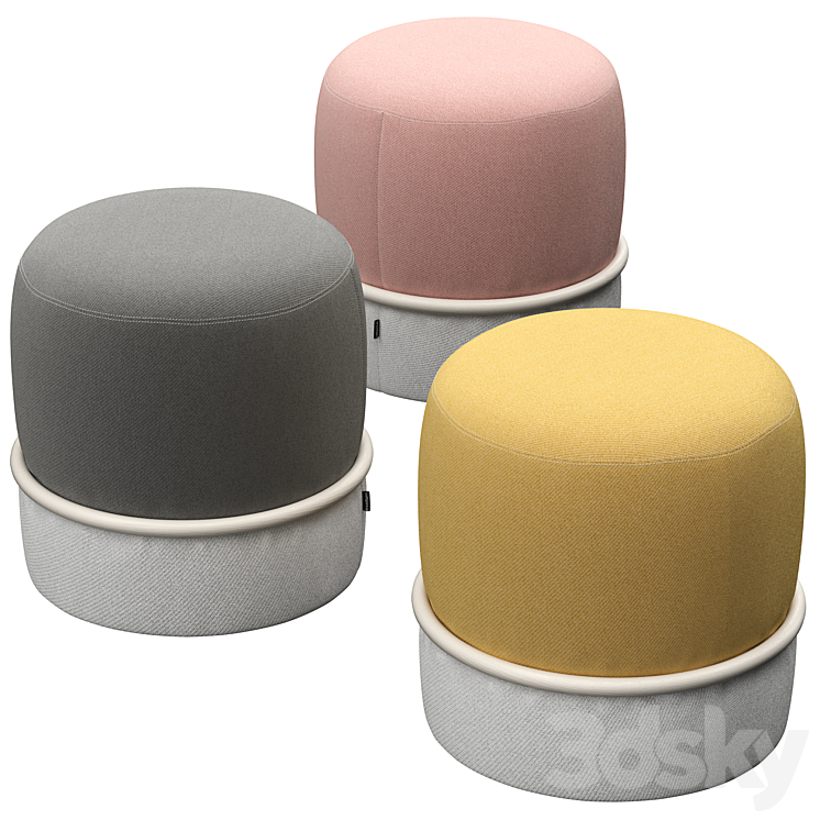 Pouffe Anell 3DS Max Model - thumbnail 1