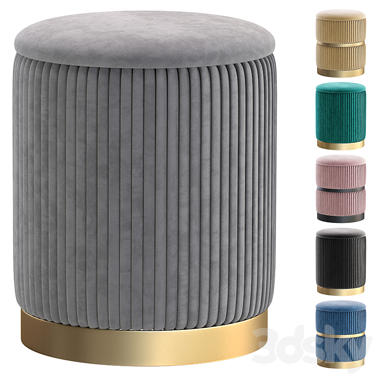 Pouffe Charlotte by inmyroom.ru\/Пуф Шарлотта 3DS Max Model - thumbnail 1