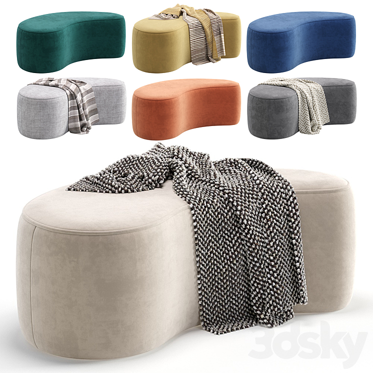 Pouffe Cork 7 Colors Version divan.ru 3DS Max Model - thumbnail 2