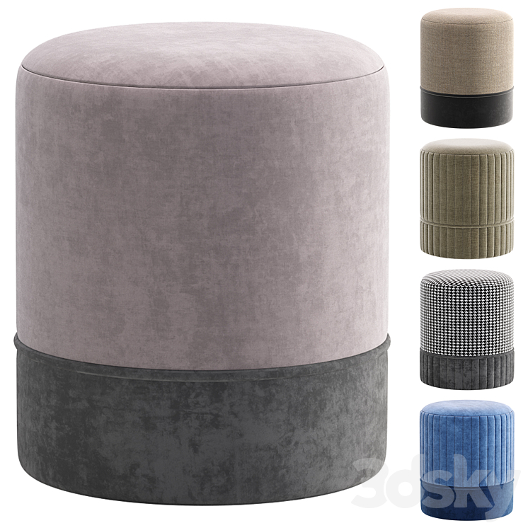 Pouffe Descartes by inmyroom.ru\/Пуф Декарт 3DS Max Model - thumbnail 1