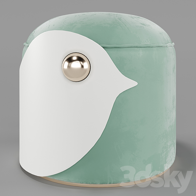 Poufs Circu Animal Stools collection 3ds Max - thumbnail 2