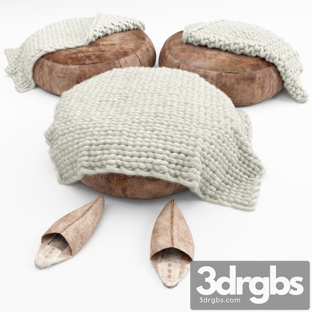 Puf Tapochki Pliedy Rugs Wraps 3 3dsmax Download - thumbnail 1