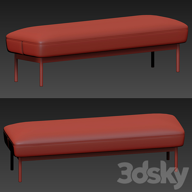 Puff Puff Bench by Blu Dot 3DSMax File - thumbnail 3