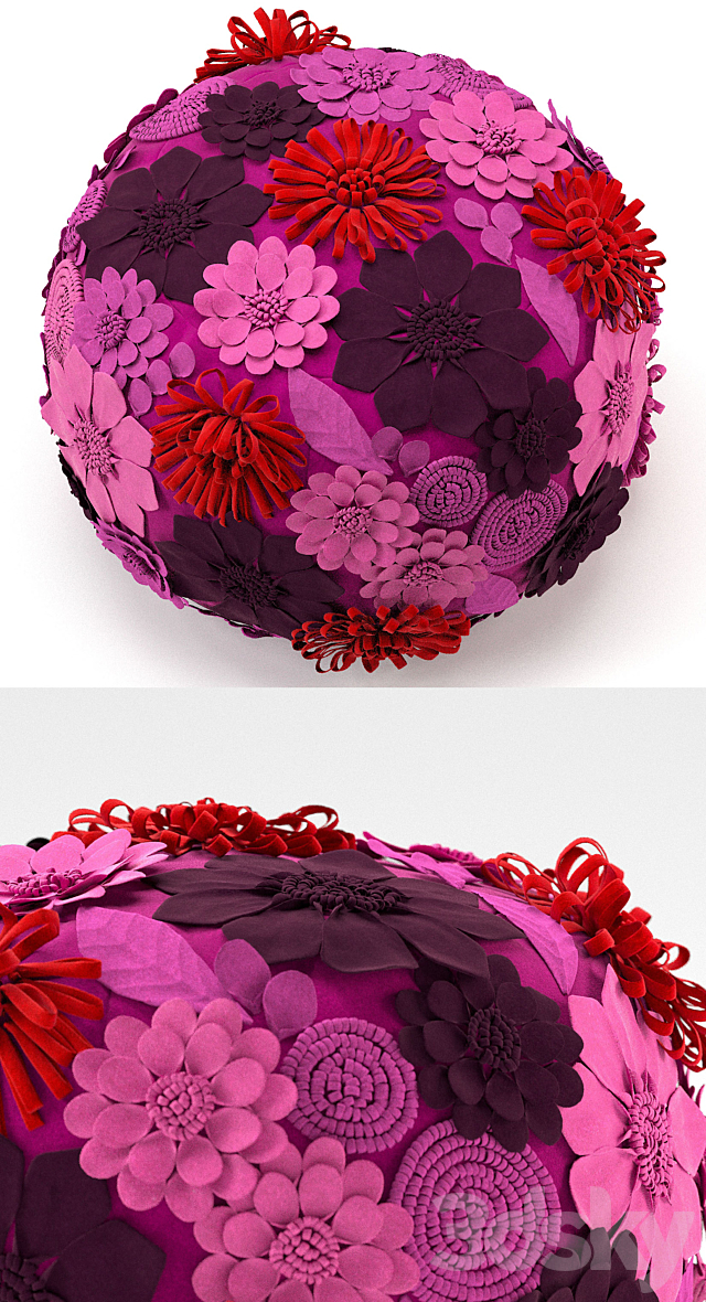 Puff_loca Nera Big Garden Flower 3DS Max Model - thumbnail 2